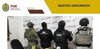FGE, Fuerzas Federales y Estatales realizan cateo en Jáltipan.