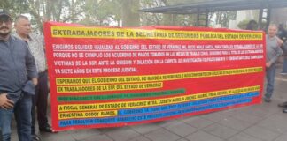 Ex policías de Poza Rica denuncian pérdida de expediente en inundaciones; piden apoyo de Gobernadora.