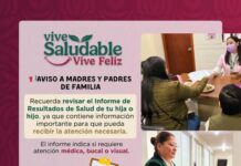 SEV llama a familias a consultar informe de salud escolar de primaria.