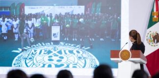 Presidenta Claudia Sheinbaum inaugura Mundialito de Futsal Femenil del IMSS como parte del Mundial Social 2026