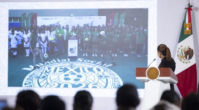Presidenta Claudia Sheinbaum inaugura Mundialito de Futsal Femenil del IMSS como parte del Mundial Social 2026
