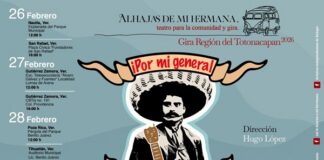 Invita SECVER a gira teatral ¡Por mi general Zapata! en la región del Totonacapan