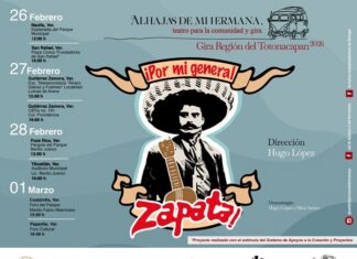 Invita SECVER a gira teatral ¡Por mi general Zapata! en la región del Totonacapan
