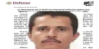 SEDENA confirma baja de “El Mencho”, líder del CJNG tras operativo en Jalisco.