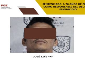 Sentencian a 70 años de prisión a feminicida en Coatzacoalcos