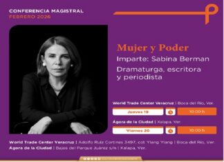 Invita SECVER a la conferencia magistral Mujer y Poder, impartida por Sabina Berman