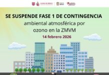 Suspenden contingencia atmosférica en zona metropolitana del valle de México .