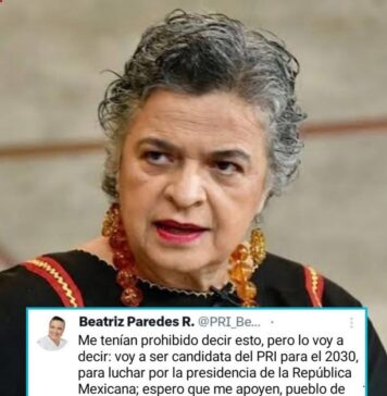 Beatriz Paredes desmiente mensaje falso difundido en redes sociales.