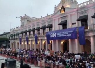 Mujeres toman las calles de Xalapa con demandas de justicia frente a la violencia machista y las desapariciones