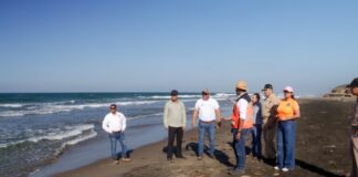 Coordinación interinstitucional para la supervisión de playas en Alvarado