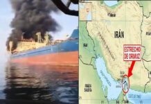 Irán dispara contra barcos que intentan cruzar estrecho de Ormuz.