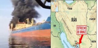 Irán dispara contra barcos que intentan cruzar estrecho de Ormuz.