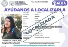 Tras 48 horas de angustia, localizan con vida a Amanda Sherlin, reportada como desaparecida en Morelos.