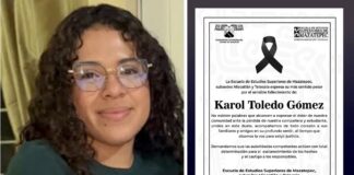 Fiscalía #Morelos confirma feminicidio de Karol Toledo Gómez, segunda estudiante en 10 días.