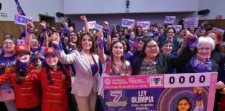 Conmemoran quinto aniversario de Ley Olimpia con billete de Lotería.