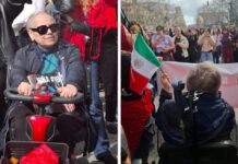 Lucha Castro, defensora emblemática mexicana, presente en el 8M de Barcelona.