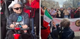 Lucha Castro, defensora emblemática mexicana, presente en el 8M de Barcelona.