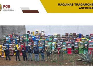 Fiscalía General del Estado intensifica combate a la extorsión con aseguramiento de 193 máquinas tragamonedas en Córdoba