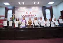 En el Congreso Veracruz, firma IVM convenios para el combate a la violencia de género.