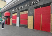 Locales del centro de Xalapa son protegidos previo a marcha del 8M.