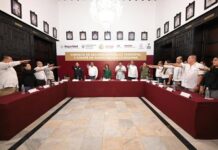 Rosa María instala Consejo de Seguridad Pública Municipal en Veracruz.