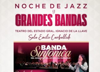 Invita SECVER a concierto Noche de Jazz en el Teatro del Estado.