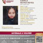 Crece la angustia en Veracruz por la desaparición de la menor Camila Reyna.