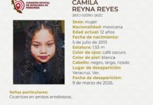 Crece la angustia en Veracruz por la desaparición de la menor Camila Reyna.
