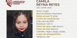 Crece la angustia en Veracruz por la desaparición de la menor Camila Reyna.