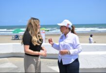 Gobernadora Rocío Nahle desplegará brigadas para garantizar playas limpias.