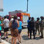 Rescatan da turistas de Jalisco en muelle de Veracruz .