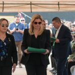 Se reúnen la Gobernadora Maru Campos y el secretario Omar García Harfuch.