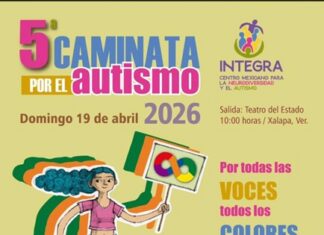 Invitan a la Quinta Caminata por el Autismo este domingo en Xalapa.