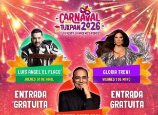 Todo listo para el Carnaval Tuxpan: grandes artistas y diversión para toda la familia