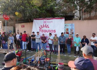 Daniela Griego, al frente del Tequio dominical; también realizó recorrido en la colonia Mártires de Chicago