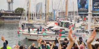La Global Sumud Flotilla logra desviar un buque que transporta materias primas a Israel