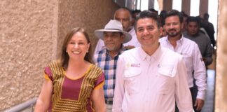 Gobernadora de Veracruz y titular de CONAGUA supervisan el Acueducto Coatzacoalcos