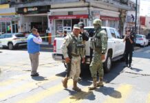 Despliegan operativo de seguridad en pleno centro de Xalapa.