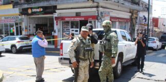 Despliegan operativo de seguridad en pleno centro de Xalapa.