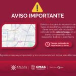 #Xalapa: Aviso importante. Cierre temporal en la calle Arteaga por reparación de fugas