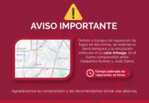 #Xalapa: Aviso importante. Cierre temporal en la calle Arteaga por reparación de fugas