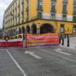 Ex policías intermunicipales de Poza Rica protestan en Xalapa con bloqueos del centro histórico.