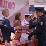 Gobernadora reconoce valor y trabajo humanitario de la Policía Veracruzana en contingencias.