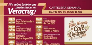 Ferias, carnavales y conciertos marcan la agenda turística en Veracruz.