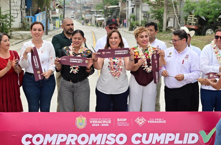 Aquí están sus impuestos: Rocío Nahle entrega carretera Papantla–Espinal