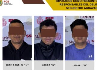Caen tres presuntos secuestradores en operativo en Boca del Río.