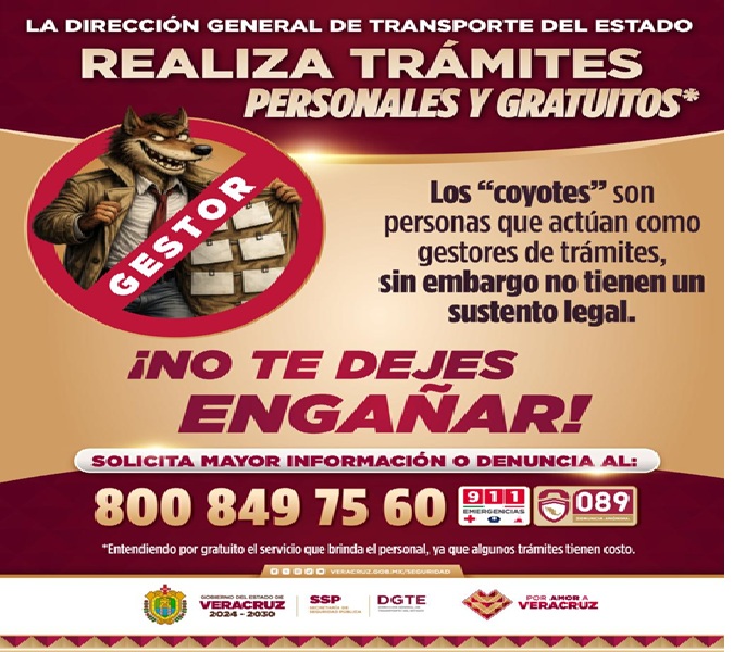 Licencias Veracruz - Campaña contra coyotes