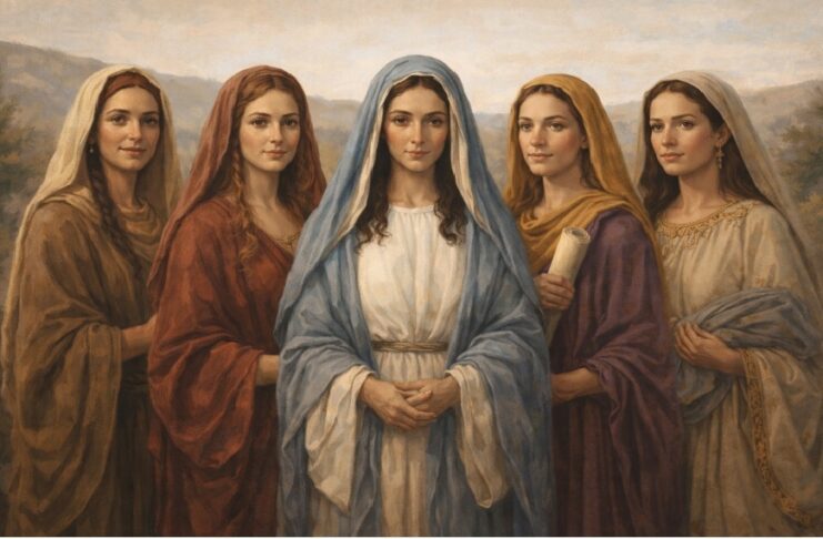 María, María Magdalena, Priscila, Febe, Lidia y Salomé, mujeres clave en el Nuevo Testamento.