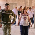 Supervisa Rocío Nahle cuartel de Guardia Nacional en Coyutla .