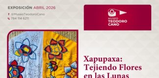 Exposición Xapupaxa: Tejiendo flores en las lunas llega al Museo Teodoro Cano.
